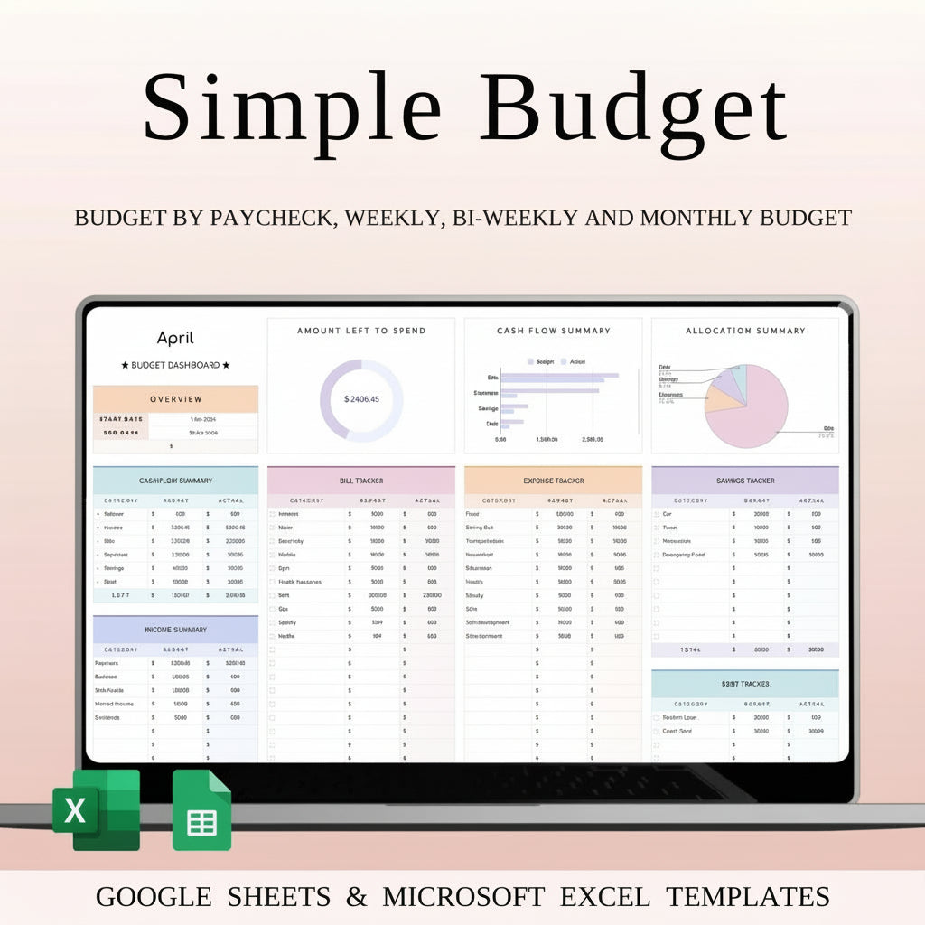 Simple budget spread sheet