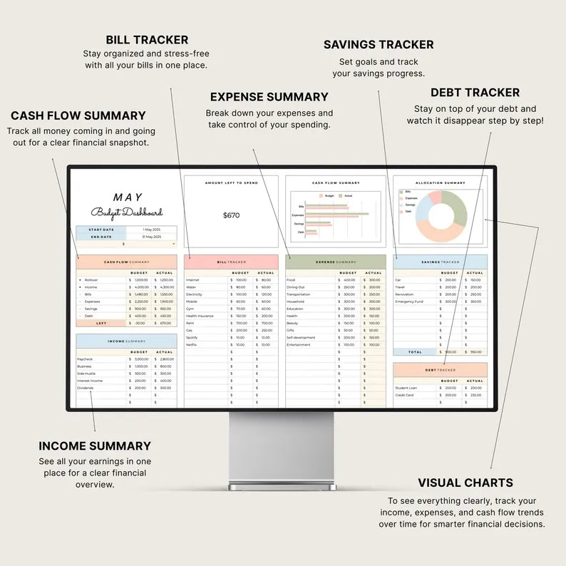 Simple budget spread sheet